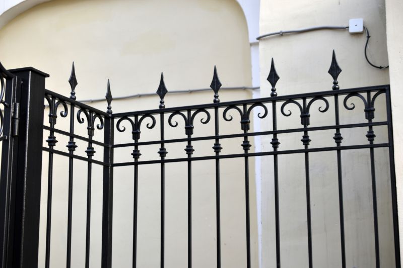 Black Iron Fence Installation